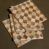PEARL CHECKED COASTERS