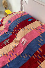 Load image into Gallery viewer, PINK/BLUE/RED COLLABORATION EWE KENTE CLOTH - 100% SILK SHOP