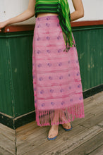 Load image into Gallery viewer, FRINGE MIDI SKIRT IN PINK