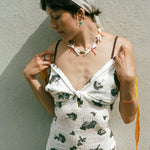 polyester elastane sequin fitted halter dress silk ruffle