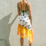 polyester elastane sequin fitted halter dress silk ruffle