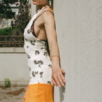 polyester elastane sequin fitted halter dress silk ruffle