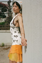Load image into Gallery viewer, polyester elastane sequin fitted halter dress silk ruffle