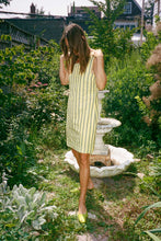 Load image into Gallery viewer, 60s yellow stripe silk boxy dress