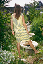 Load image into Gallery viewer, 60s yellow stripe silk boxy dress