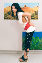 Load image into Gallery viewer, red lambskin pink ring thick 80s snap belt