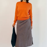 CREW SWEATER IN ORANGE