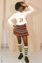 Load image into Gallery viewer, Ribatejo inspired cotton weighted pleated mini skirt