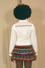 Load image into Gallery viewer, Ribatejo inspired cotton weighted pleated mini skirt