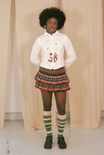 Load image into Gallery viewer, Ribatejo inspired cotton weighted pleated mini skirt