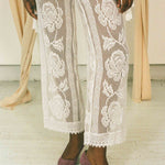 white lace cotton see through fitted jumpsuit