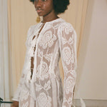 white lace cotton see through fitted jumpsuit