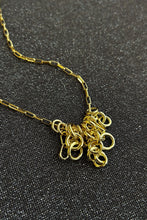 Load image into Gallery viewer, 14k gold plated brass chain link charm necklace