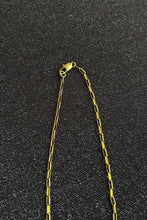 Load image into Gallery viewer, 14k gold plated brass chain link charm necklace