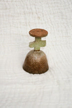 Load image into Gallery viewer, textured ceramic stemware in brown and green
