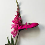 SATIN MARY JANE THEATRE SHOE IN FUCHSIA - 100% SILK SHOP