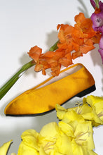 Load image into Gallery viewer, SATIN THEATRE SLIPPER IN YELLOW - 100% SILK SHOP