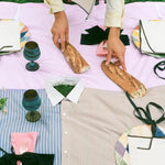 large cotton pinstripe button up shirt tablecloth