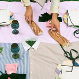 large cotton pinstripe button up shirt tablecloth