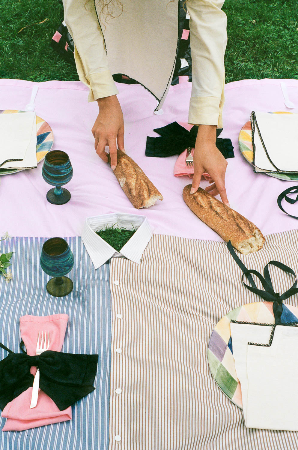 large cotton pinstripe button up shirt tablecloth