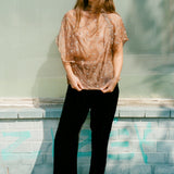 ASYMMETRICAL KASAB TOP IN COFFEE