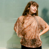 ASYMMETRICAL KASAB TOP IN COFFEE