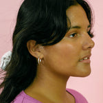 sterling silver thin round hoop earrings