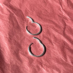 sterling silver thin round hoop earrings