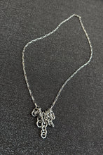 Load image into Gallery viewer, platinum rhodium plated brass chain link charm necklace