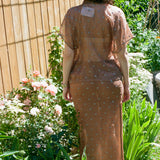 KASAB SLIP SKIRT IN COFFEE