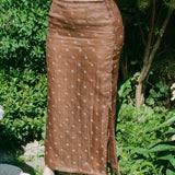 KASAB SLIP SKIRT IN COFFEE