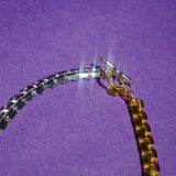 SQUARE 2 TONE CHAIN NECKLACE
