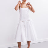 STARRY NIGHT LONG DRESS IN WHITE