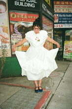 Load image into Gallery viewer, ZOYA RUFFLED DRESS IN WHITE