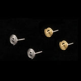22k gold vermeil sterling silver swirl stud earrings