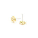 22k gold vermeil sterling silver swirl stud earrings