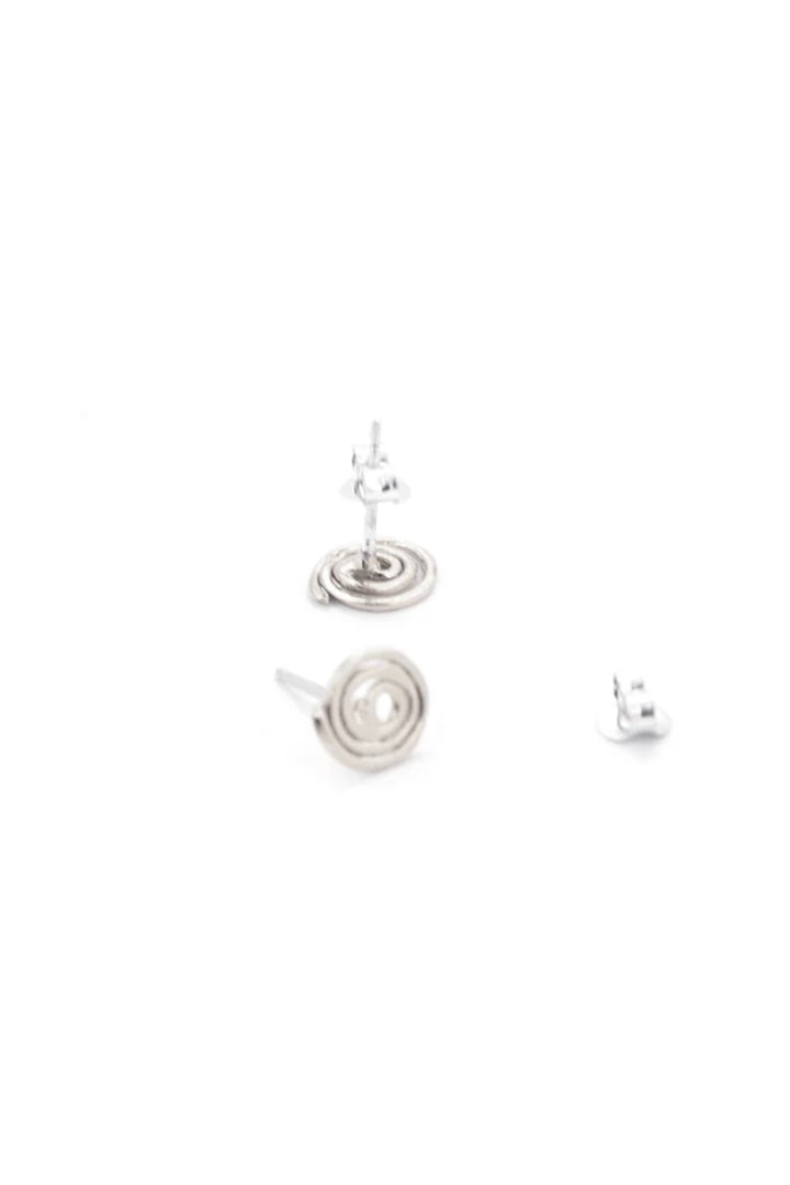 22k gold vermeil sterling silver swirl stud earrings