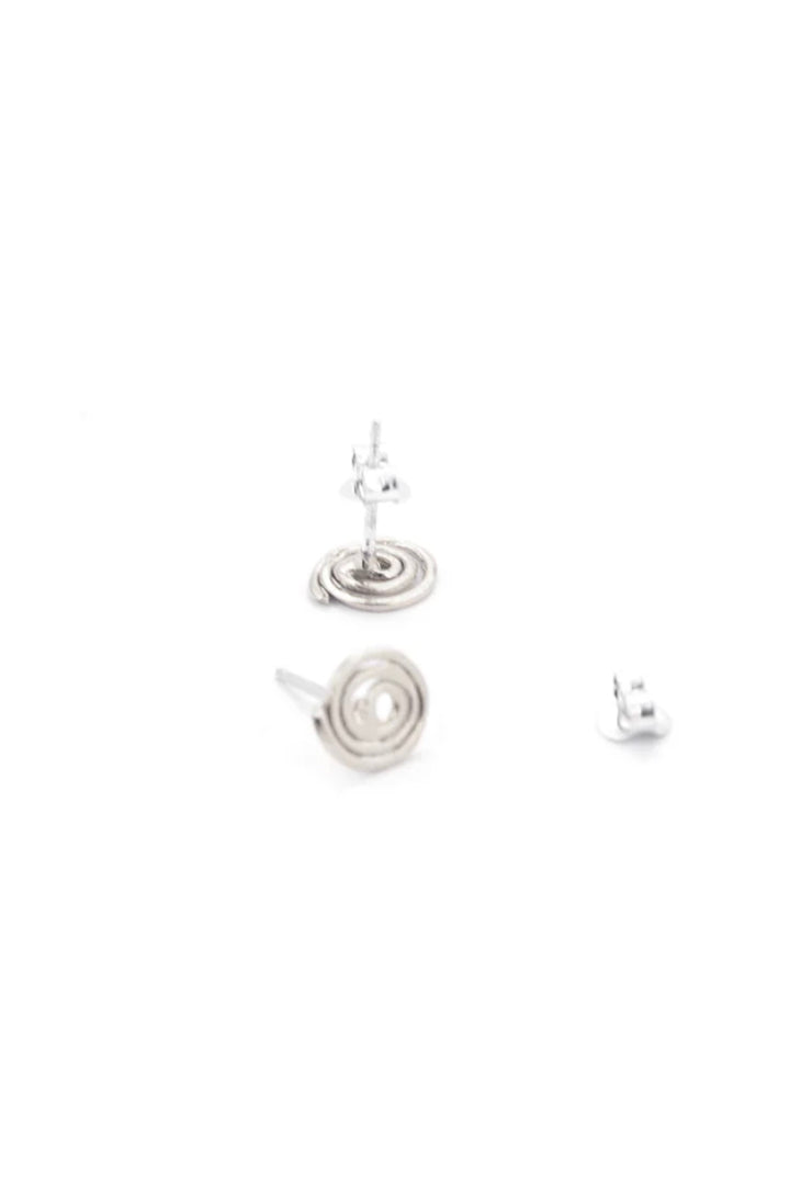 22k gold vermeil sterling silver swirl stud earrings