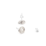 22k gold vermeil sterling silver swirl stud earrings