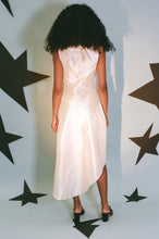 Load image into Gallery viewer, glistening bride white silk shantung slip dress