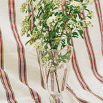 clear glass trumpet vase blue yellow details