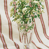 clear glass trumpet vase blue yellow details