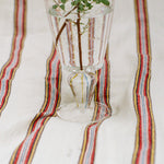 clear glass trumpet vase blue yellow details