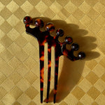 recycled cellulose acetate tortoise shell thin crown comb 