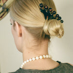 recycled cellulose acetate tortoise shell thin crown comb 