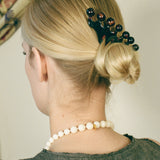 recycled cellulose acetate tortoise shell thin crown comb 