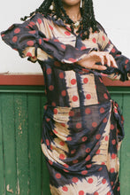 Load image into Gallery viewer, TEA TIME DRESS IN NAVY/CREAM/RED