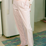 TIE PANTS IN BLUSH PINK