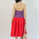 TIE SKIRT IN RED