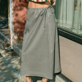 WOOL SKIRT IN GREY